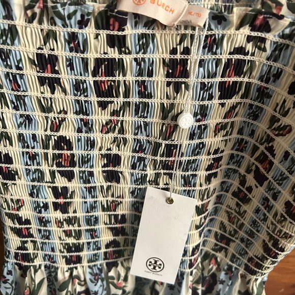 Tory Burch Multicolor floral Smocked BoHo Sun Dress - Picture 8 of 11